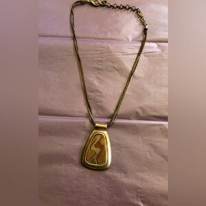 Vintage Chico’s Pendant Necklace with Abstract Design